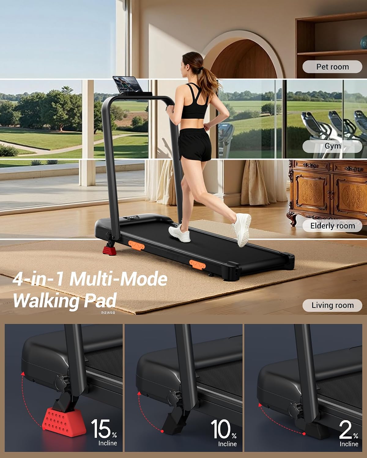 Walking Pad with Incline 15%